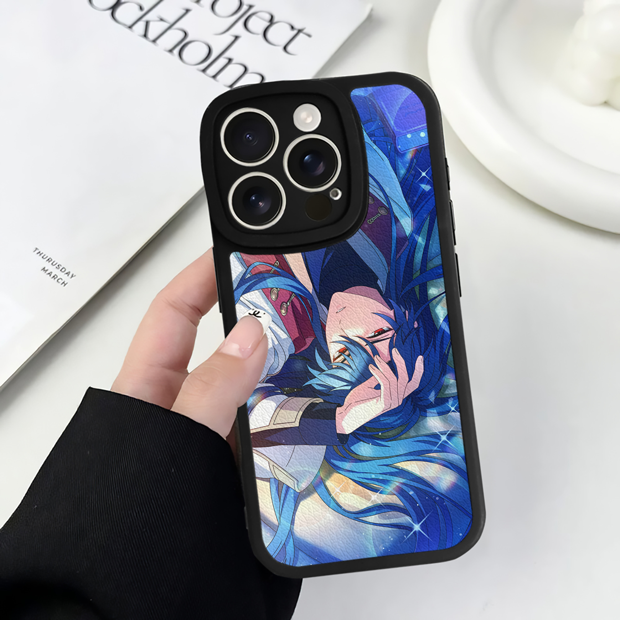 （画像用） 刀剣乱舞 Touken Ranbu 【iPhone 16シリーズ対応】シリコンスマホケース（レザー調） 材質：シリコン